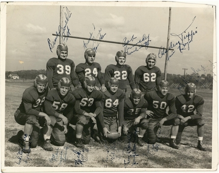 1944 Third Air Force Gremlins Football Team Signed Photo With 11 Signatures Including Trippi, Bonelli, Rosselli & Gnup (Beckett)